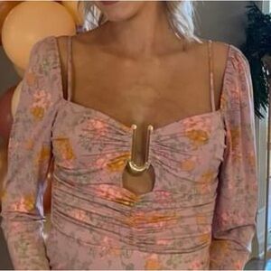 WAYF Floral Midi Dress